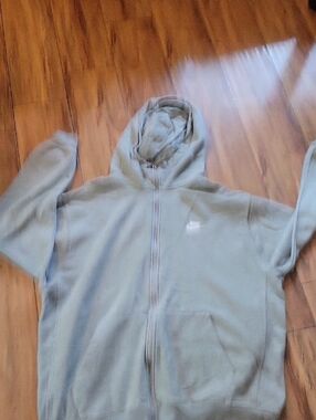Nike Gray Full-Zip Hooded Sweatshirt